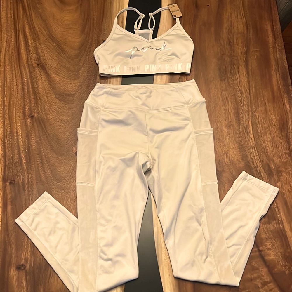 VS Pink Sport Bra and Legging Set